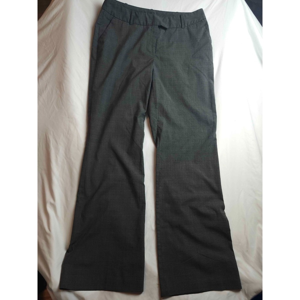 Worthington Dress Pants Women 12T Gray Plaid Modern Fit Business Casual Corpcore